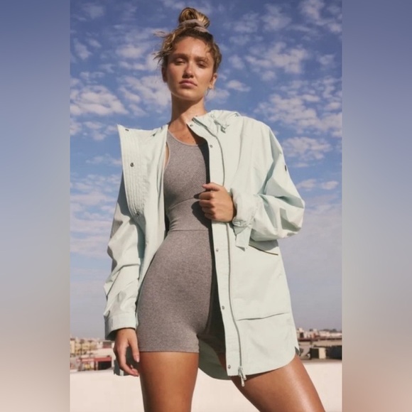 Free People Jackets & Blazers - Free People Movement Singin’ in the rain packable jacket. NWT. Crystal Sage